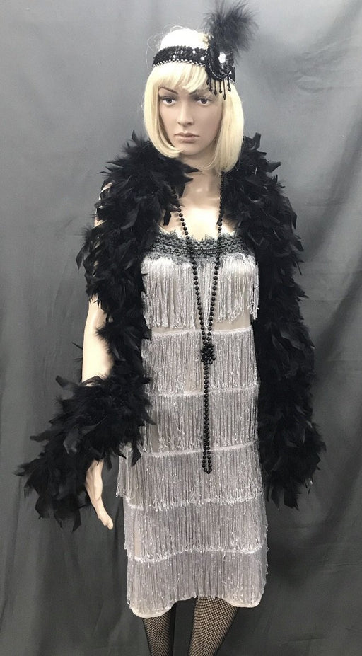Flapper Dress Roaring 20's Silver - Hire - The Costume Company | Fancy Dress Costumes Hire and Purchase Brisbane and Australia