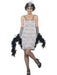 Flapper Dress - Short Silver Costume - The Costume Company