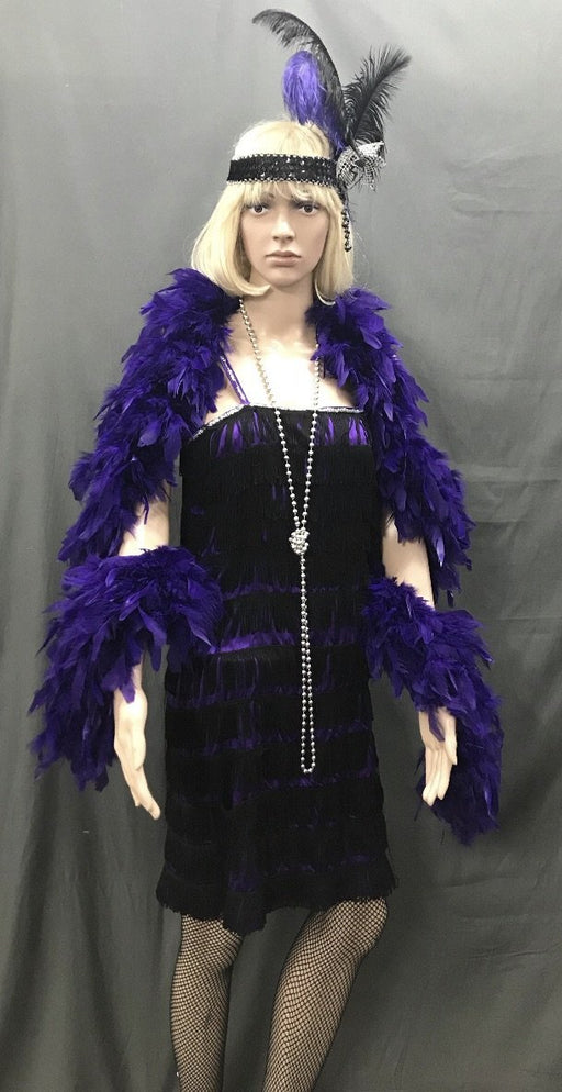 Flapper Roaring 20's Black and Purple dress - Hire - The Costume Company | Fancy Dress Costumes Hire and Purchase Brisbane and Australia