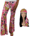 Flower Power Bellbottom Pants Pink 60s Costume - Buy Online Only - The Costume Company