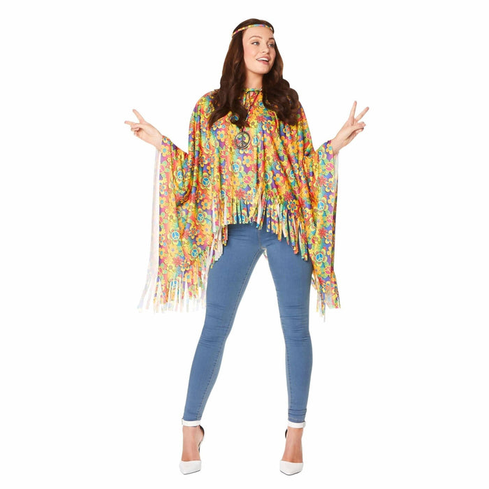 Flower Power Poncho | Buy Online - The Costume Company | Australian & Family Owned  