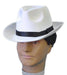 Gangster Fedora Hat - White - The Costume Company | Fancy Dress Costumes Hire and Purchase Brisbane and Australia