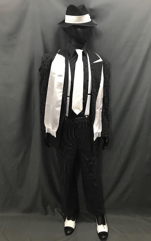 1920s Gangster Pinstripe Suit White - Hire - The Costume Company | Fancy Dress Costumes Hire and Purchase Brisbane and Australia