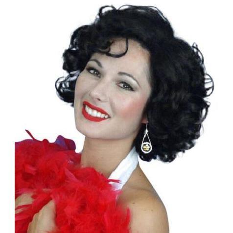 Glamour Silver Screen Star Black Wig - The Costume Company