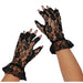 Gloves Black Lace Fingerless - The Costume Company | Fancy Dress Costumes Hire and Purchase Brisbane and Australia