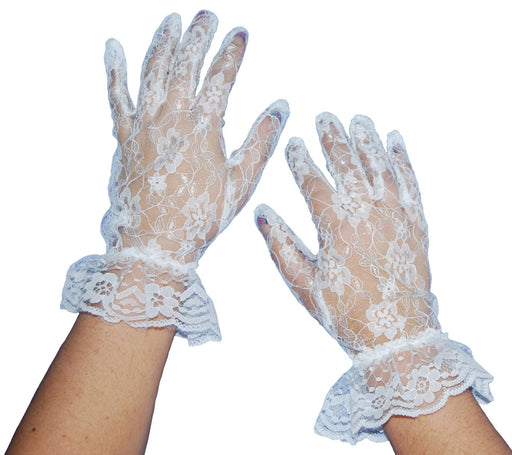 Gloves White Lace - The Costume Company | Fancy Dress Costumes Hire and Purchase Brisbane and Australia