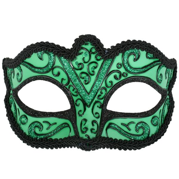 Green Capri Masquerade Mask - Buy Online - The Costume Company | Australian & Family Owned 