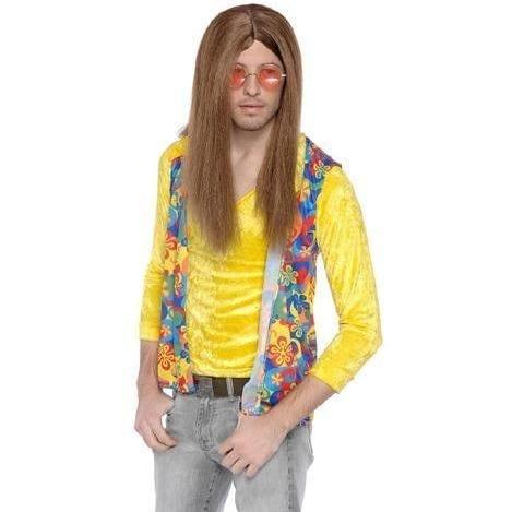 Hippie Brown 60s Style Wig - The Costume Company