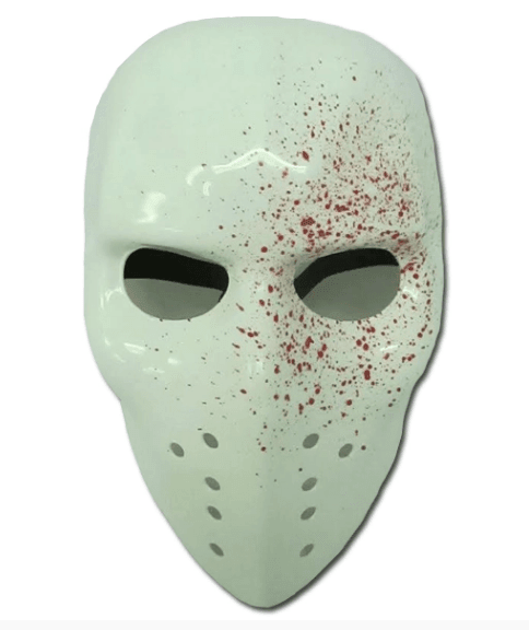 Hockey Mask with Blood Splatter - The Costume Company