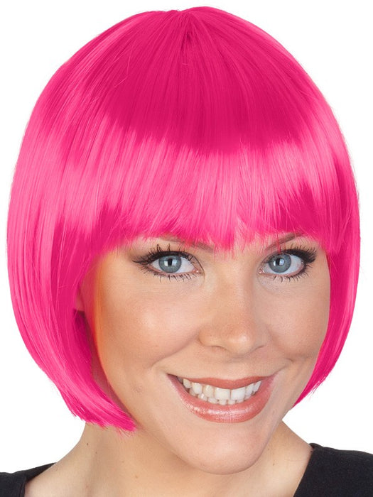 Hot Pink Bob Wig | Buy Online - The Costume Company | Australian & Family Owned 
