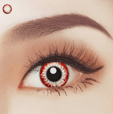 Infected White 1 Year Contact Lenses
