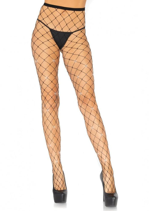 Iridescent Rhinestone Fence Fishnet Stockings |  Buy Online - The Costume Company | Australian & Family Owned 