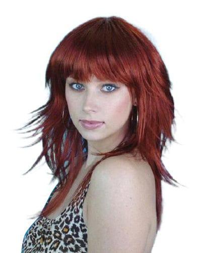 Layered Auburn (red) 80s Wig -