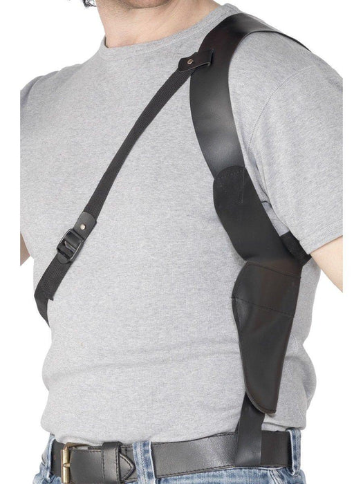 Leather Look Shoulder Holster, Black - Buy Online Only - The Costume Company