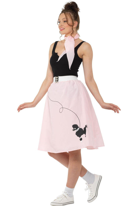 Light Pink Poodle Skirt and Necktie | Buy Online - The Costume Company | Australian & Family Owned 