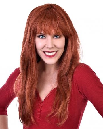 Long Auburn (Red) Wig with Fringe -  Buy Online - The Costume Company | Australian & Family Owned 