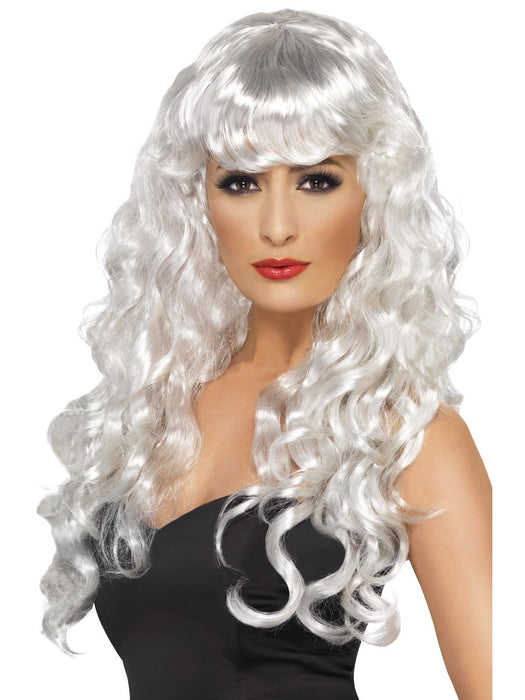 Long Curly White Siren Wig | Buy Online - The Costume Company | Australian & Family Owned 