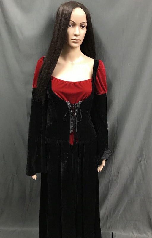 Maiden Black and Red Lace up Front Dress - Hire - The Costume Company | Fancy Dress Costumes Hire and Purchase Brisbane and Australia