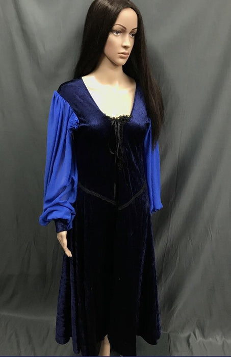 Maiden Blue Lace up Front Dress - Hire - The Costume Company | Fancy Dress Costumes Hire and Purchase Brisbane and Australia