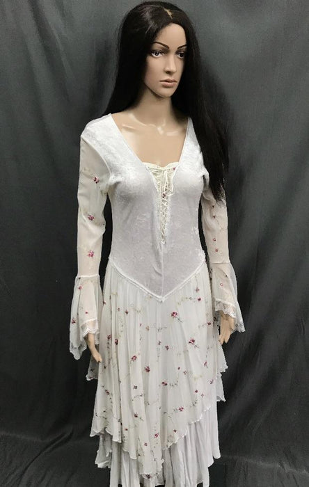 Maiden White Lace up Front Dress - Hire - The Costume Company | Fancy Dress Costumes Hire and Purchase Brisbane and Australia
