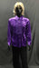 60-70s Mens Disco Costume - Purple Ruffled Shirt with Black Flares - Hire - The Costume Company | Fancy Dress Costumes Hire and Purchase Brisbane and Australia