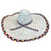 Mexican Sombrero Natural with Multicoloured Edge - The Costume Company | Fancy Dress Costumes Hire and Purchase Brisbane and Australia