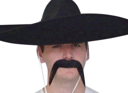 Mexican Western Moustache Black - The Costume Company