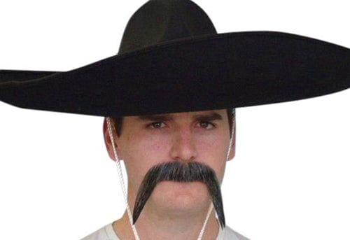 Mexican Western Moustache Grey - The Costume Company