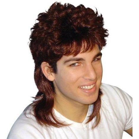 Mullet Brown 80s Wig