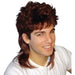 Mullet Brown 80s Wig - The Costume Company