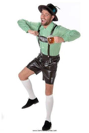 Oktoberfest Costume - Alpine Black Lederhosen 