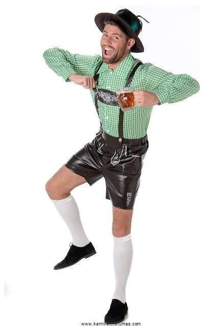 Oktoberfest Costume - Alpine Black Lederhosen 