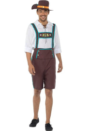 Men's Lederhosen -  Oktoberfest Alpine Black Lederhosen 