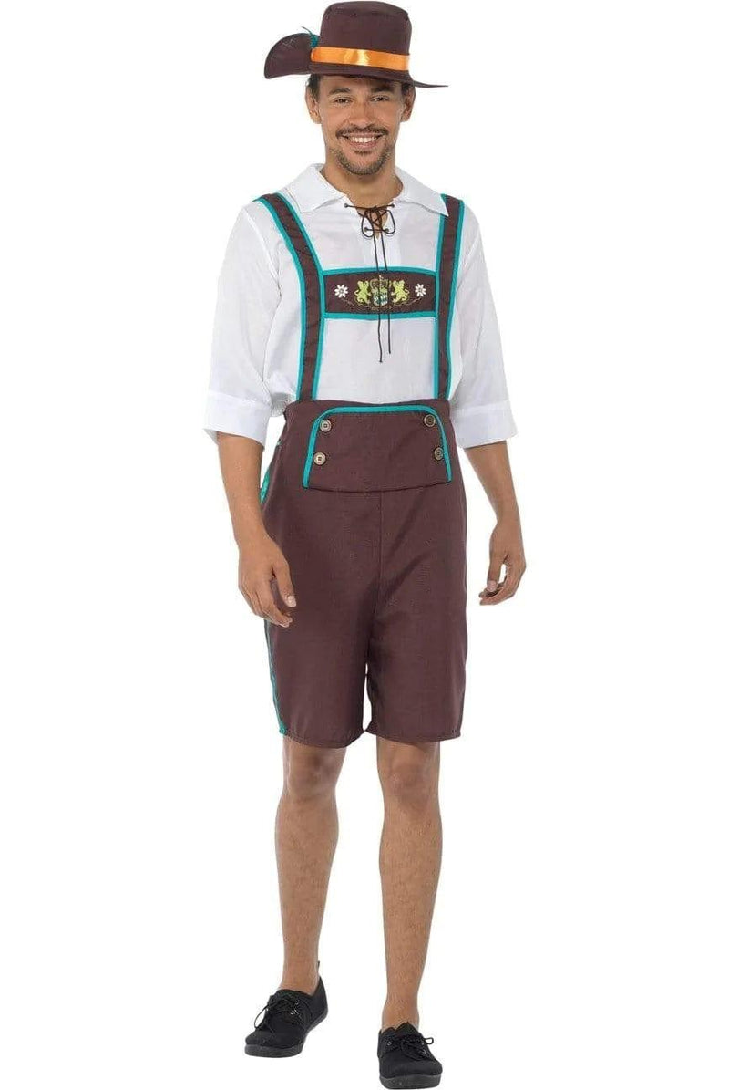 Men's Lederhosen -  Oktoberfest Alpine Black Lederhosen 