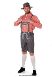 Oktoberfest Costume - Alpine Black Lederhosen 