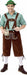 Oktoberfest Suede Look Men's Brown Lederhosen with Pockets and Green Shirt - The Costume Company | Fancy Dress Costumes Hire and Purchase Brisbane and Australia