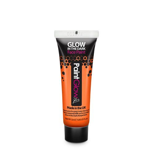 Orange Paint Glow in the Dark Face Paint Pro 12ml - The Costume Company