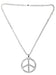 Peace Sign Silver Necklace - The Costume Company