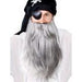 Pirate Beard and Moustache Grey Jumbo Set - The Costume Company | Fancy Dress Costumes Hire and Purchase Brisbane and Australia