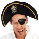 Pirate Hat wit Skull and Bones Emblem - The Costume Company | Fancy Dress Costumes Hire and Purchase Brisbane and Australia