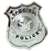Police Badge Silver Special - Metal - The Costume Company | Fancy Dress Costumes Hire and Purchase Brisbane and Australia