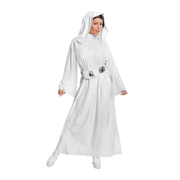 Princess Leia Costume – Deluxe Dress with Styled Wig for Adults