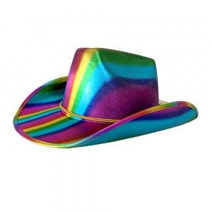 Rainbow Cowboy Hat - Mardi Gras Costume- Festivals and Parties