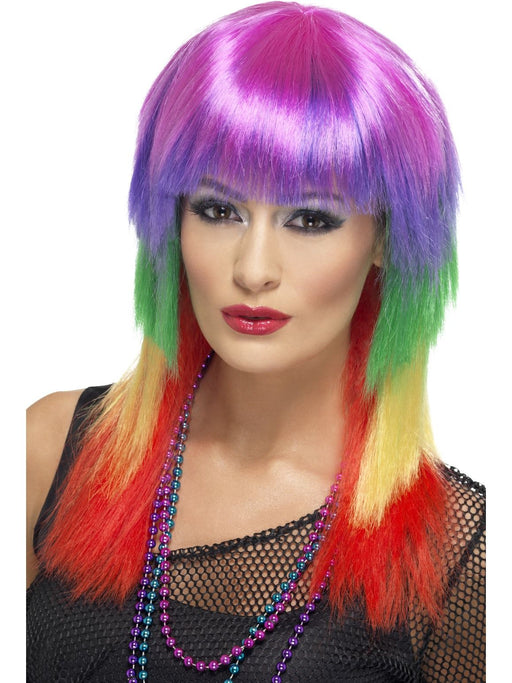 Punk Rock Rainbow Wig | Buy Online - The Costume Company | Australian & Family Owned 