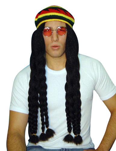 Rasta Braids W/Knit Beret Wig -  Buy Online - The Costume Company | Australian & Family Owned 