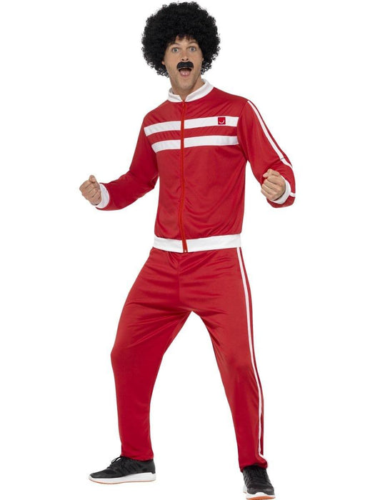 Red 80s Scouser Track Suit - Buy Online Only - The Costume Company