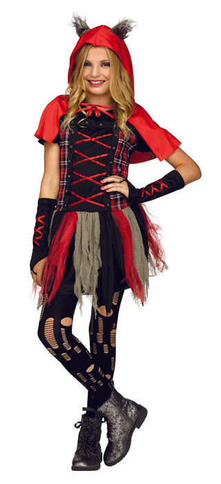 Red Hood Wolf Tween Deluxe Costume - The Costume Company