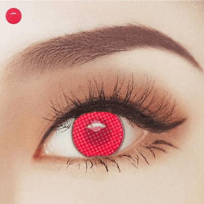 Red Mesh 1 Year Contact Lenses - Buy Online Only - The Costume Company