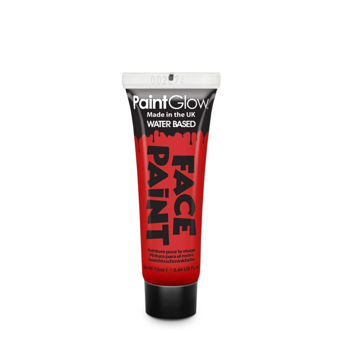 Red Paint Glow Face Paint 12ml - The Costume Company