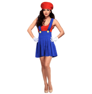 Red Plumber Girl Costume 